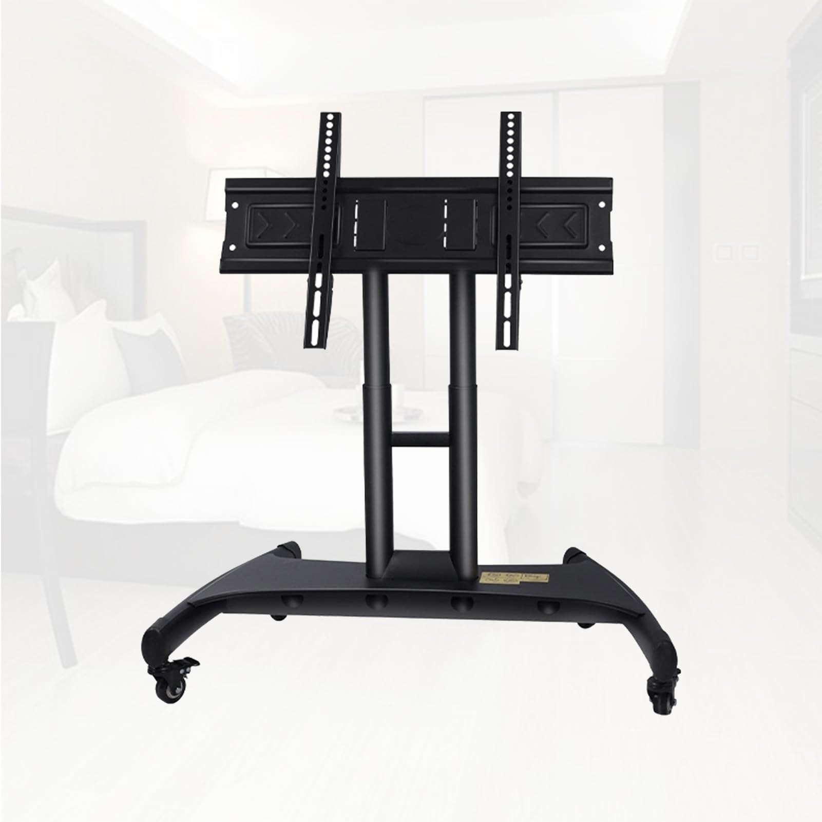 WDSOPK Mobile Tv Mount Stand - Heavy Duty Tv Cart Stand, Mobile Tv Cart On Wheels, Low Height Monitor Cart, for 32-70 in Flat Curved Screen Tv, Height Adjustable