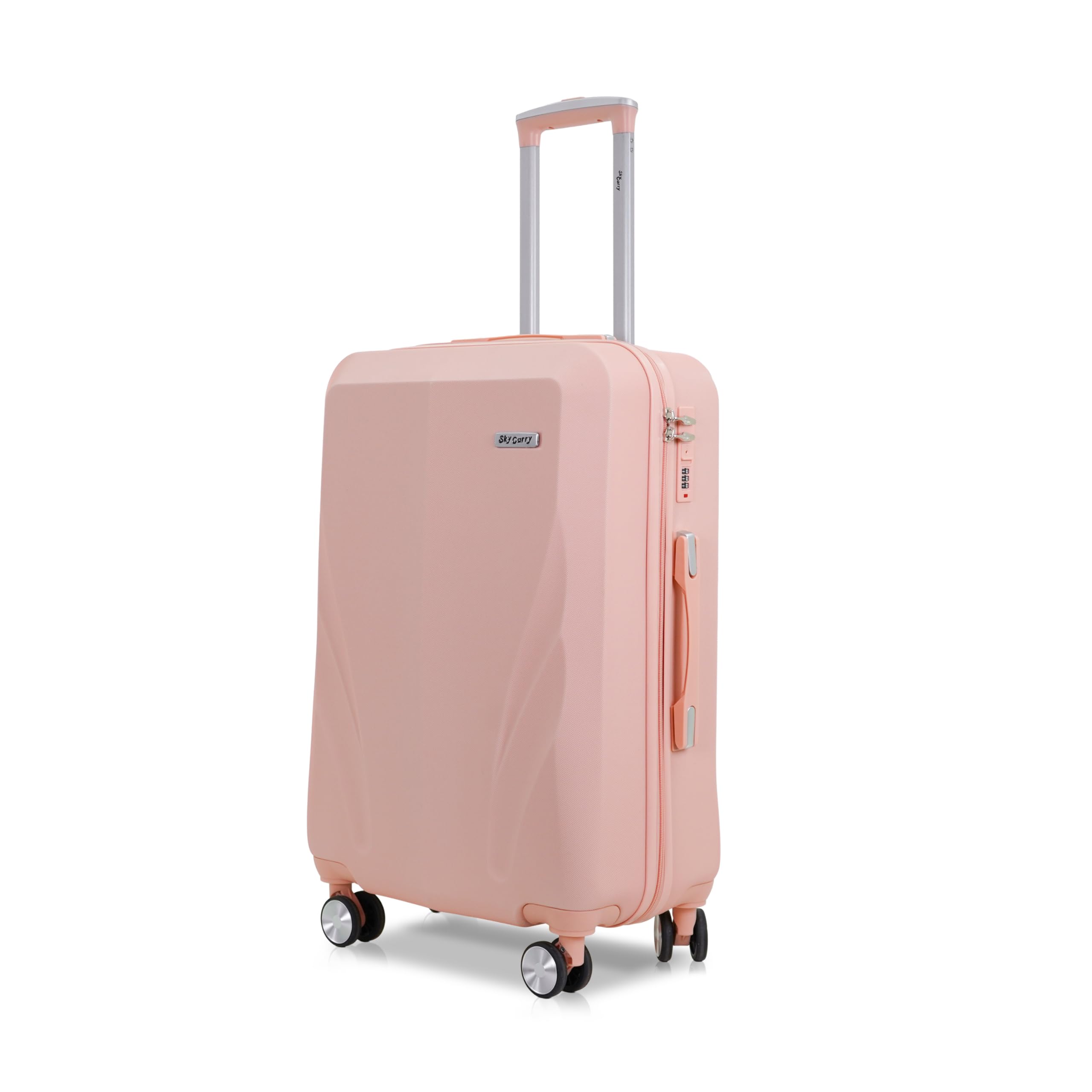 Black Panther Trolley Bag, Large Single | Durable ABS Hard Shell | TSA-Type Lock | Luggage with 360° Disc Spinner Wheels | Travel Suitcase (28, Pink, Large)-image-1