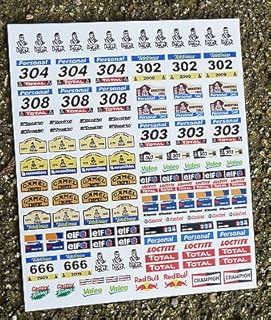 SLOTCAR SCALEXTRIC SCX DAKAR stil RALLYE 1/32nd sponsorenlogo sticker aufkleber