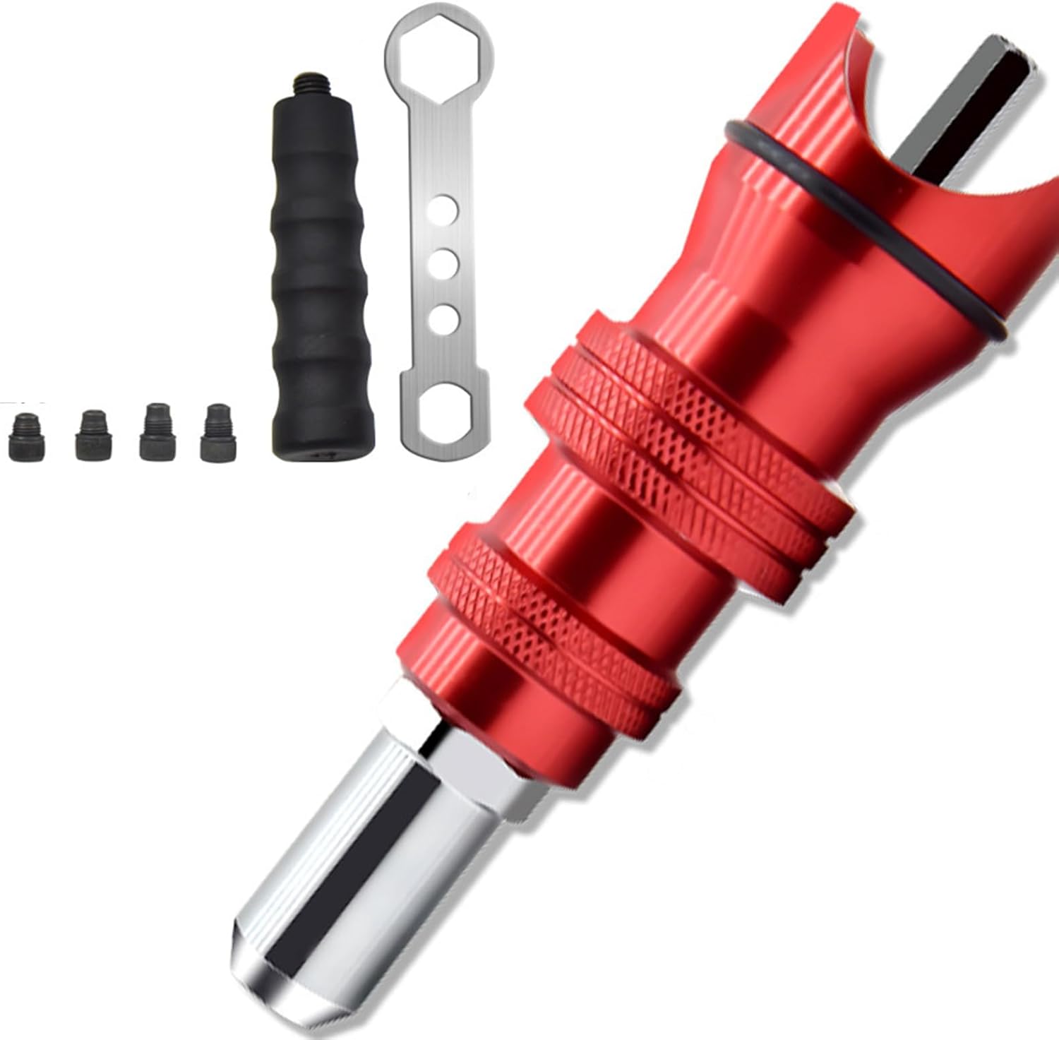 Professional Rivet Adapter Kit Cordless Riveting Drill Tool Processing For Rivets With Removable Handle For Projects Woodworking