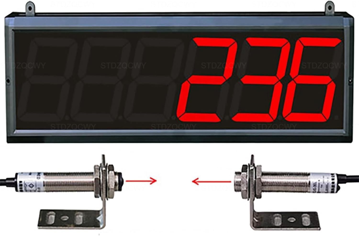 LED Counter, Sensor Counter, 6-Digit Screen Counter Count Up to 999999, Has a Power-Off Memory Function for Conveyor Belt, Production Line (3in)