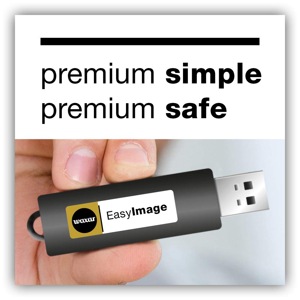 Waxar EasyImage-250 Bundle, High-End Backup Software inklusive Speicher 256GB, läuft sofort ohne Installation, kompatibel mit Windows | Mac | Linux, Laptop-Edition, 1 Gerät, Life-Time License, EN