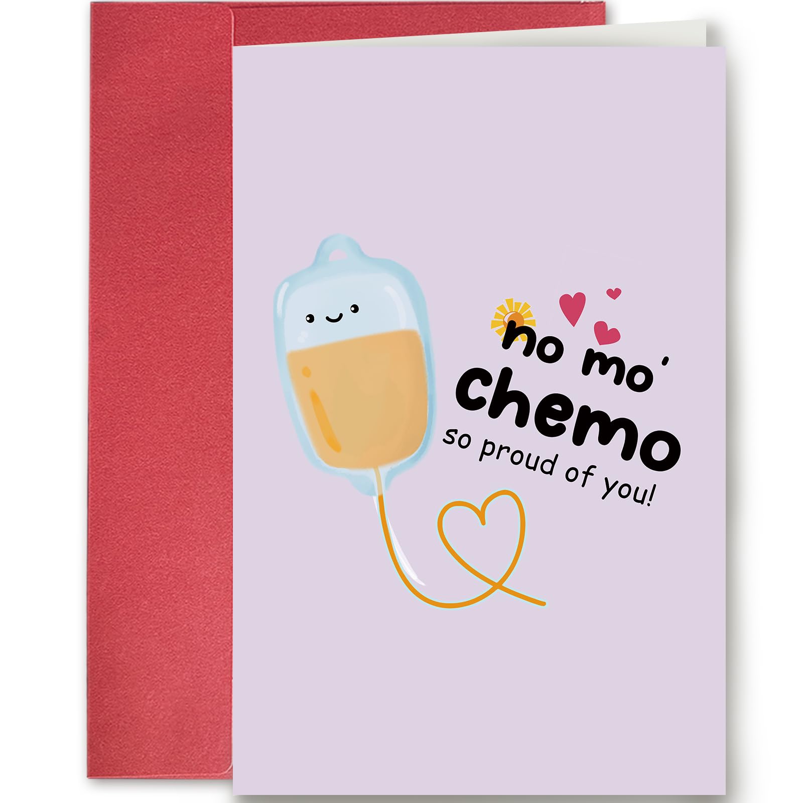 SuperShunhu Cute Get Well Soon Card, Funny Greeting Card For Recovery And End Of Chemotherapy, Cancer Support Card, Chemo So Proud of You, 20.5 x13.6 cm, SH-GGHK092-PNM โ image 1