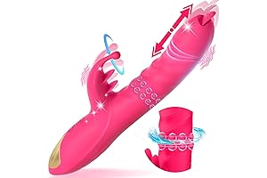 Thrusting G Spot Rabbit Dildo Vibrator, Tongue Licking Rotating Vibrating Women Couples...