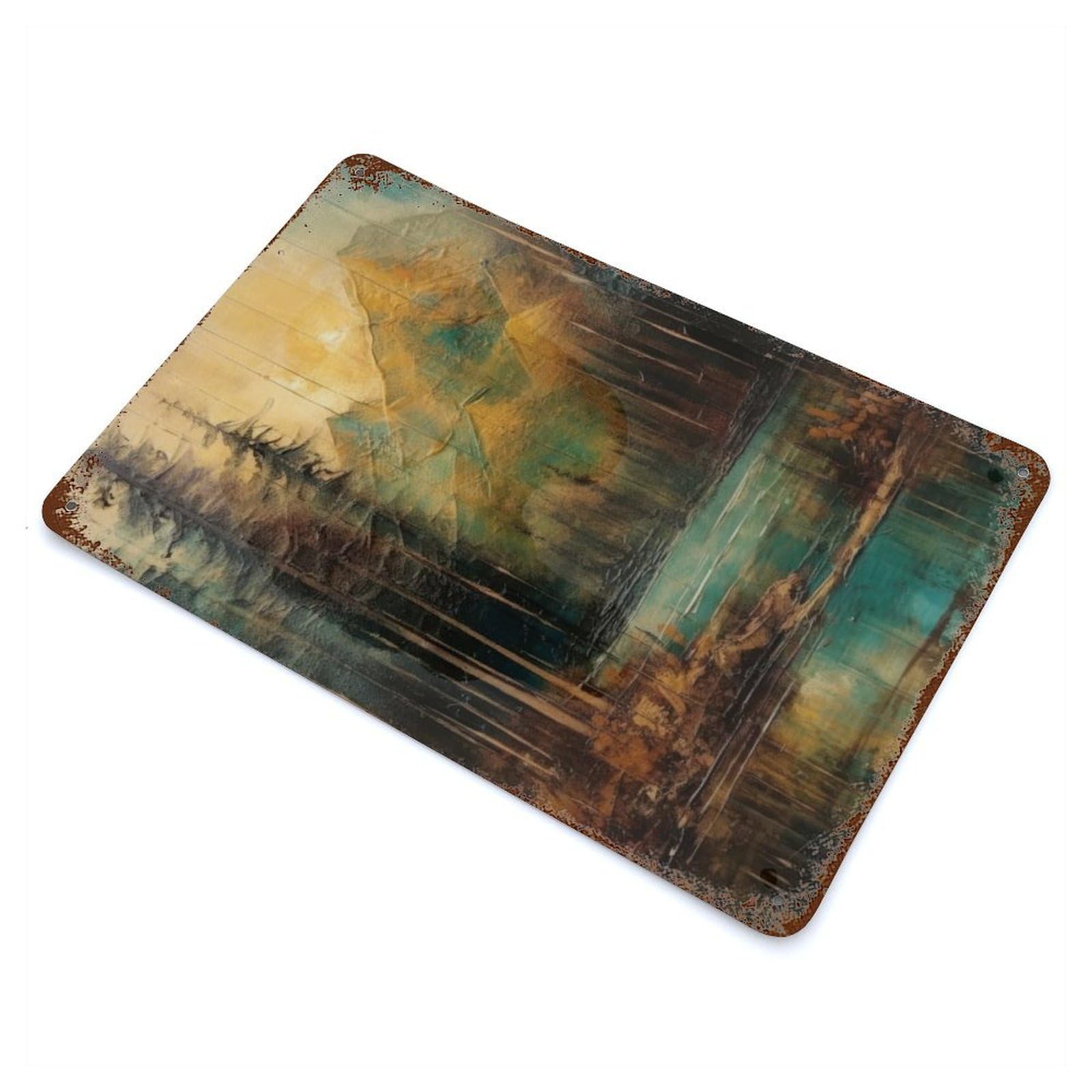 River Runs Through It Vintage Metal Tin Sign 11.8"x7.9", Industrial Home Decor for Garage, Pub Or Kitchen