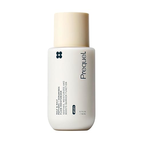 Prequel Skin Half and Half Fluid Moisturizer Face Cream. Lightweight Ceramide Peptide Lotion for All Skin Types, including Dry and Sensitive. Hydrating Facial Cream for Women and Men