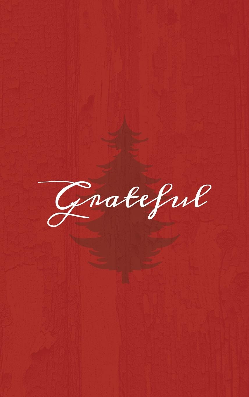 Grateful: A Red Hardcover Decorative Book for Decoration with Spine Text to Stack on Bookshelves, Decorate Coffee Tables, Christmas Decor, Holiday Decorations, Housewarming Gifts