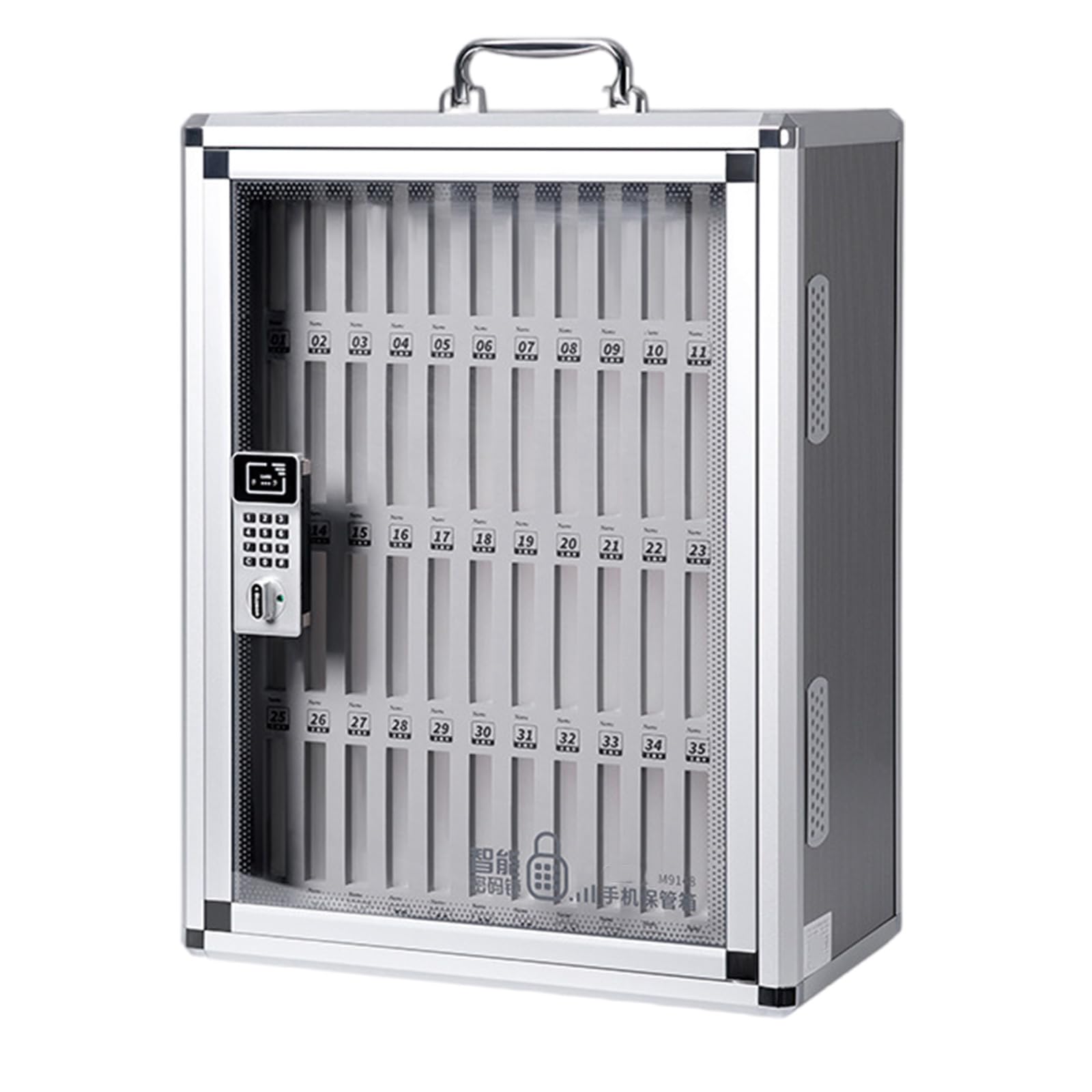 Intelligent Combination Phone Safe Box Featuring Double Security Portable Handle for Secure Storage in Various Environment Aluminum Box