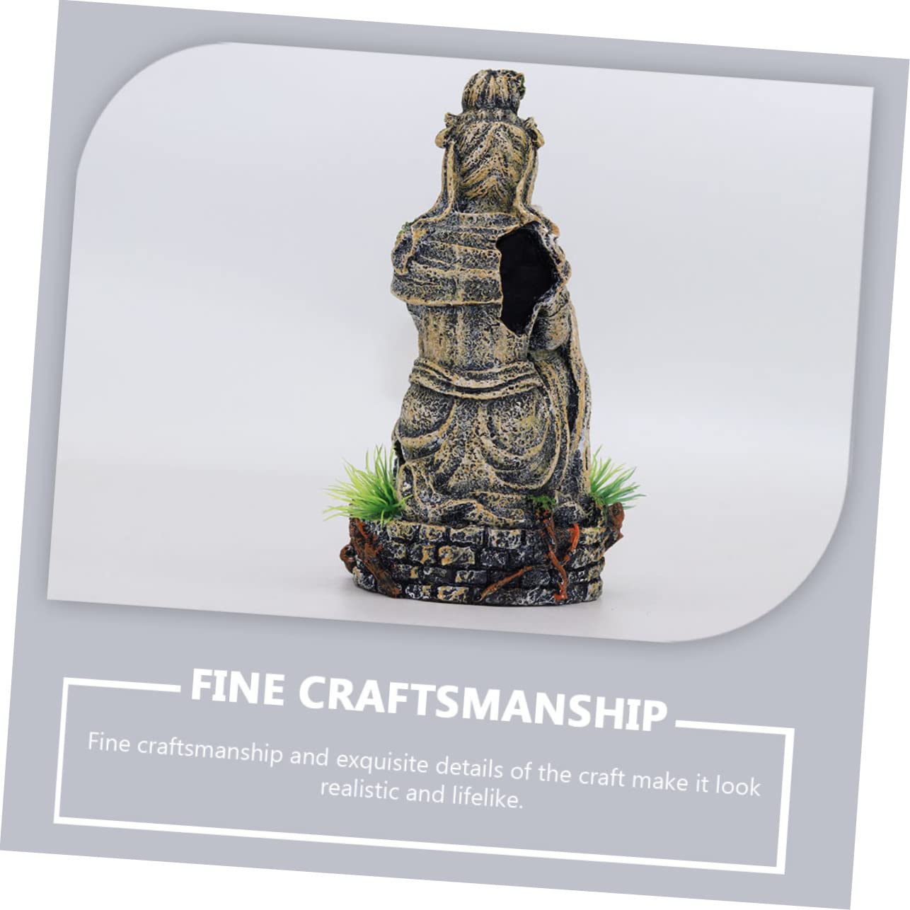 TOYANDONA Scultura Simulazione per Acquario Decorazione per Pesci Ornamentali Nascosti Scultura Ornamentale Decorazioni per Scene Acquario Design Realistico e Durevole Stabile per Acquari