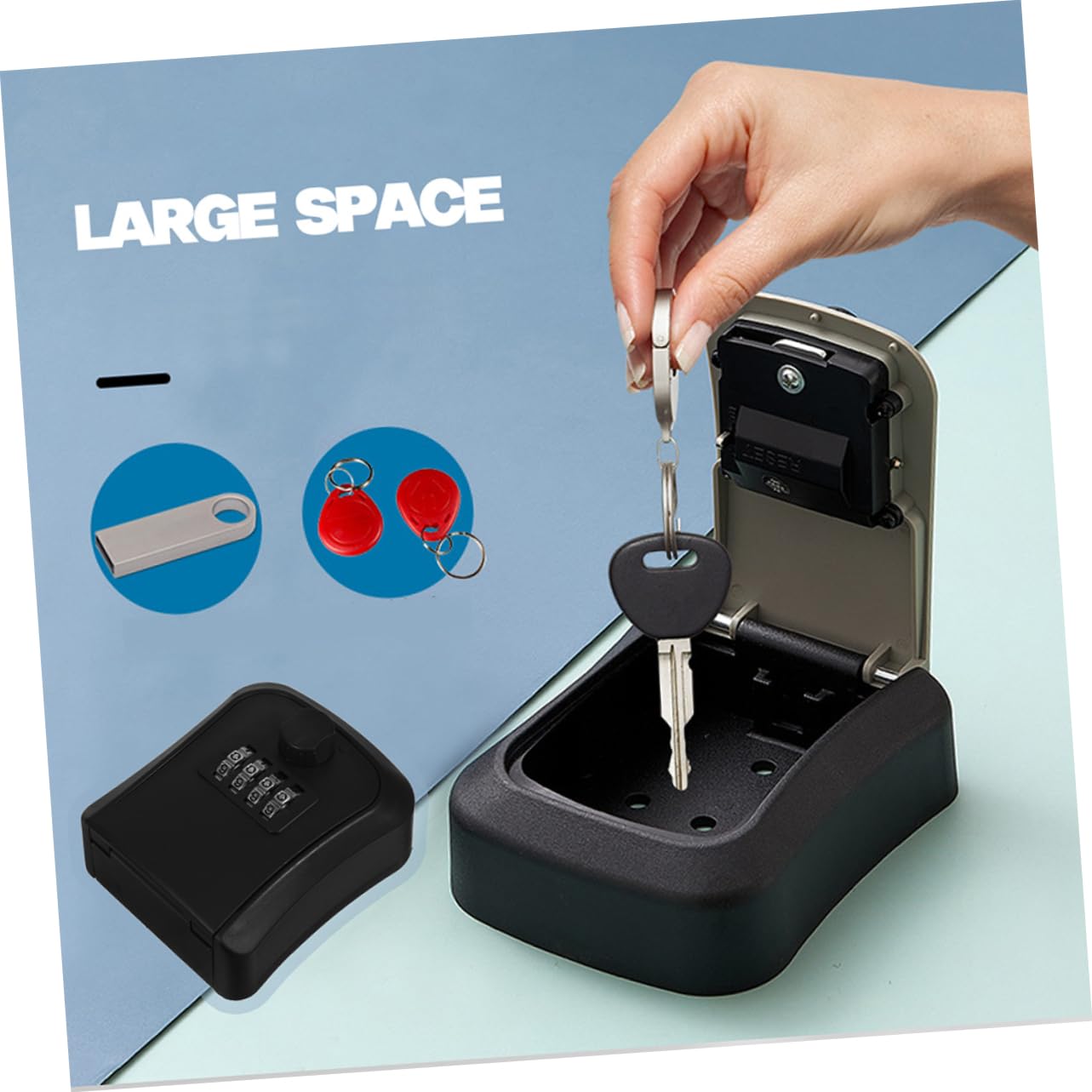 Tofficu 6pezzi Scatola Portachiavi Con Codice Combinato Sicura Per Esterni Realizzata Facile Da Resettare Design Unico Per Maggiore Sicurezza
