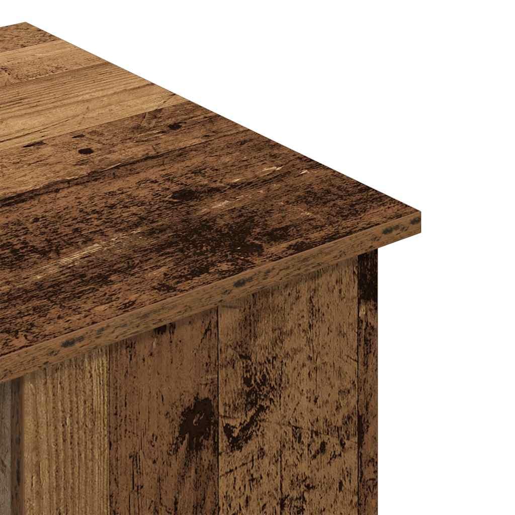 Biurko o wyglądzie starego drewna, 100 x 55 x 75 cm, materiał drewnopochodny, stolik komputerowy z 2 półkami, do gabinetu i biura, przestronna powierzchnia robocza, łatwa w pielęgnacji