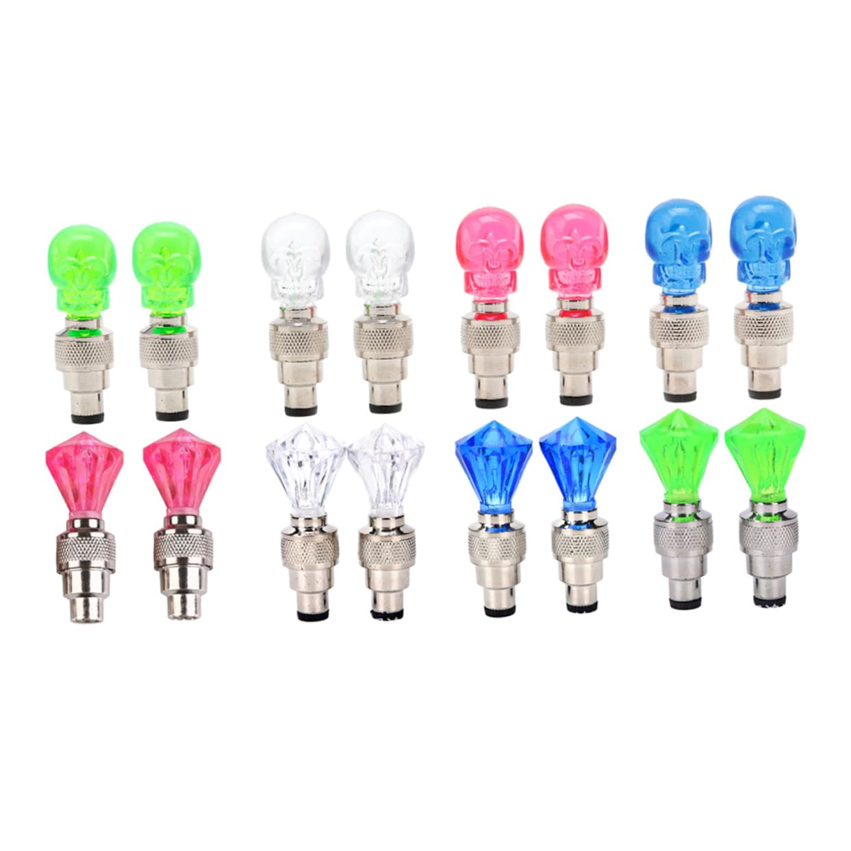POPETPOP Luce Valvola Bicicletta Luci Bici Pneumatico Ruota Luce Ruota Raggi Ruota Lampada Luce Bici da Strada Plastica