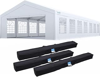 Quictent 20x50 Heavy Duty Party Tent Outdoor Canopy Tent Carport Wedding Event Shelter BBQ Wedding Tents for Parties with Storage Bags(Church)