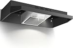 Hotte de portée 30 inch Sous Cabinet, Hotte de ventilation de cuisine en acier inoxydable 280CFM, Cuisinière de cuisine intégrée avec contrôle du bouton en fonte, cabriolet sans conduit, 2 Eventail de vitesse, lumineux LED lampe