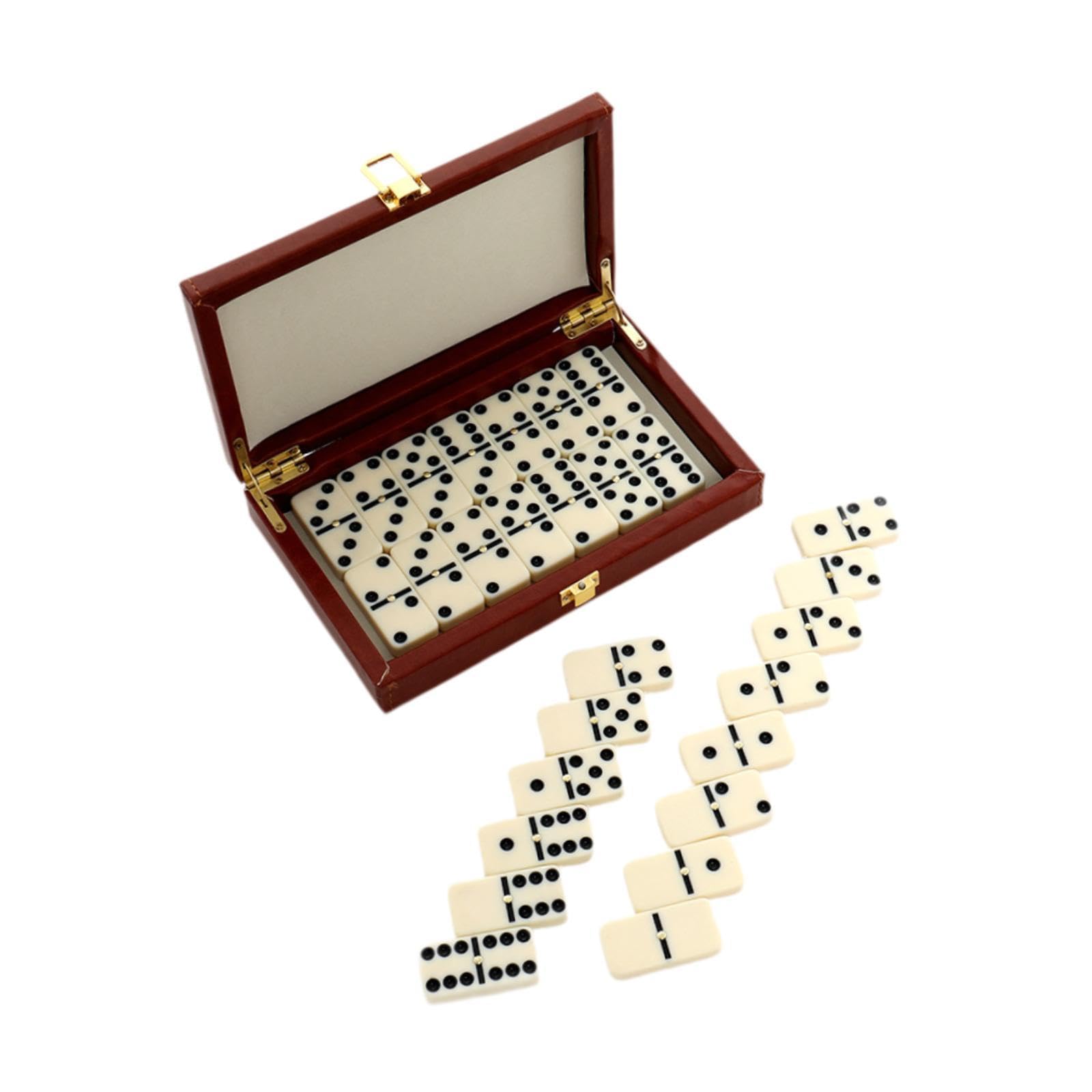 2 Set Dominosteine Set mit Aufbewahrungsbox Tischspiel für Familienspiel Nacht Reise Familie