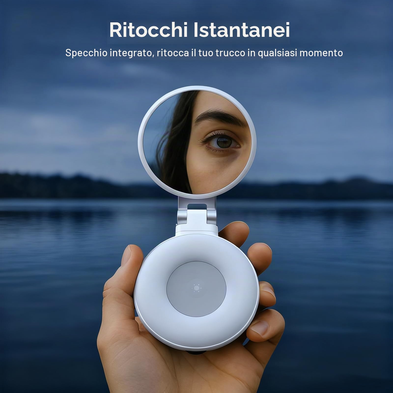 TELESIN C03 Luce Magnetica Selfie per Smartphone Compatibile Magsafe - CRI97 360° LED Anello Luce LED Specchio - Luce Smartphone Ideale per Selfie, Fotografia, Chiamate Zoom e VideoConferenza.