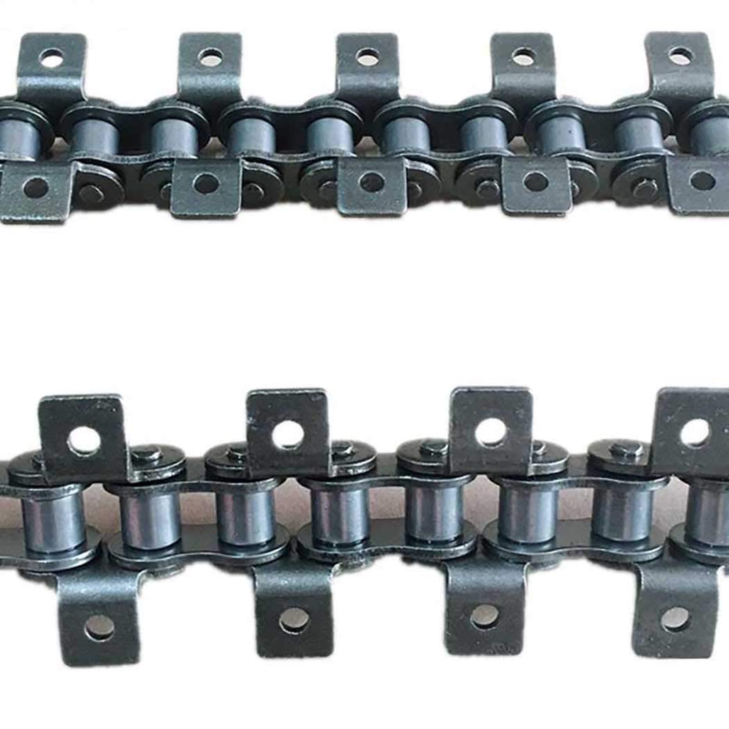 1.5m Length 08B Standard Double Curved Plate Single Hole Transmission Conveyor Roller Drive Chain with K2 Attachment