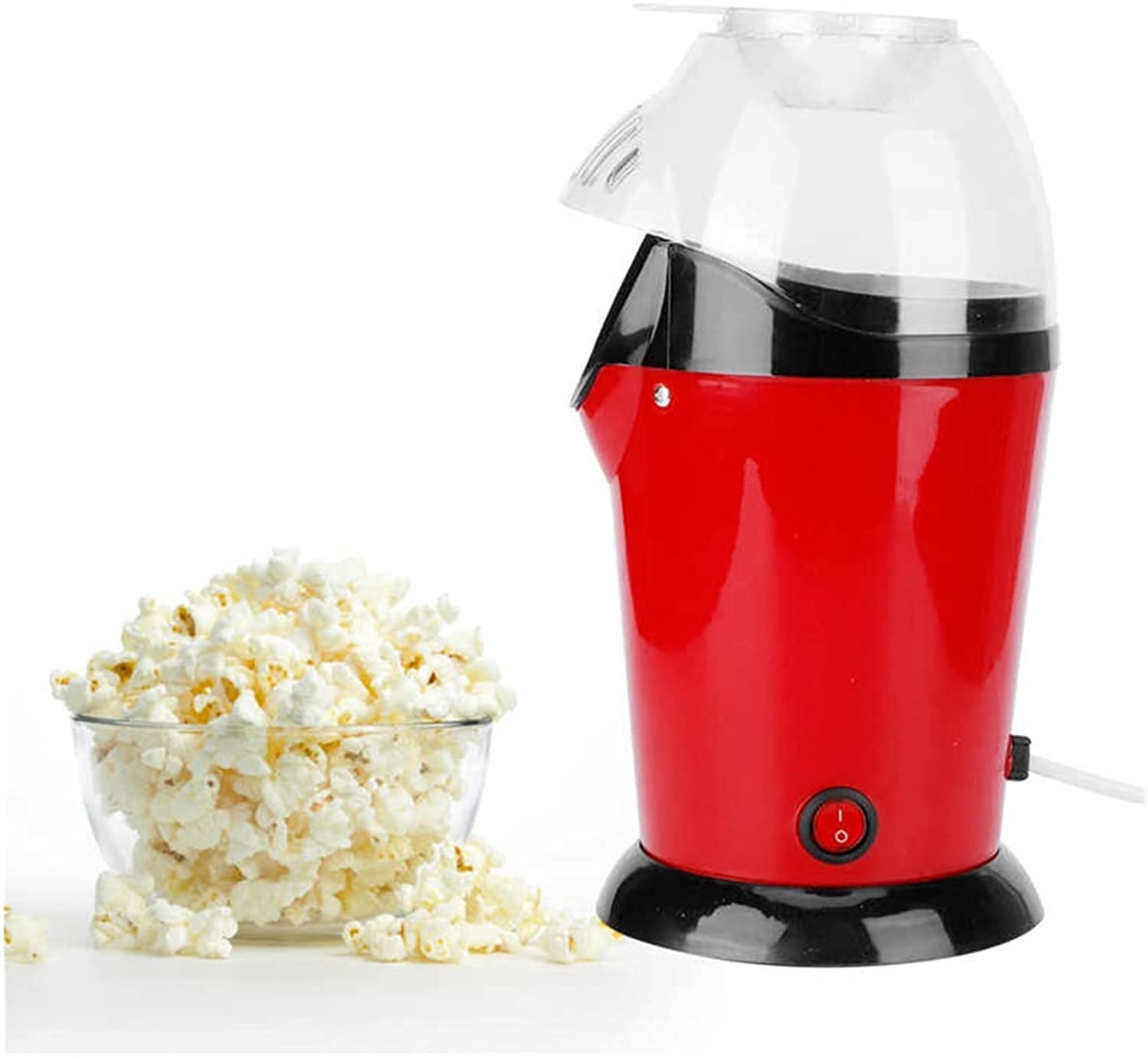 Macchina per popcorn, 1200 W, mini macchina per popcorn ad aria calda, con misurino, senza olio, per film e feste