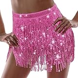 Pink Sequin Skirt Pink Sparkle Skirt Belly Dancer Skirt Pink Skirt Sparkly Sequence Skirt Pink Glitter Skirt Shiny Skirt