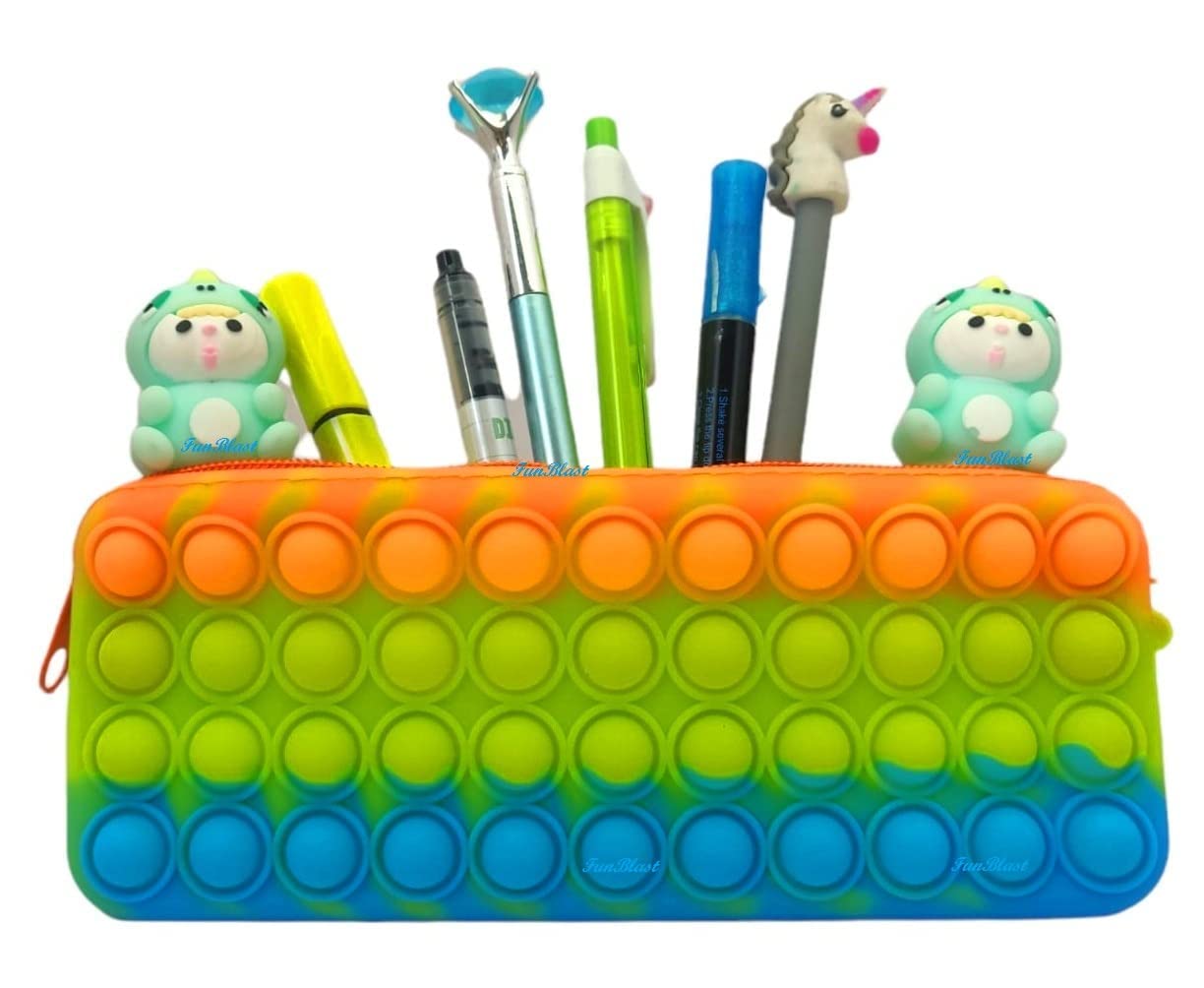 FunBlast Silicone Pop It Pouches For Girls, Pencil Case Pop It Toy, Pop It Stationery Kit, Pop Bubble Stationery Storage Bag/Birthday Return Gifts For Kids (Pack Of 1, Multicolor) (B09N46B4H2) Amazon Price History, Amazon Price Tracker