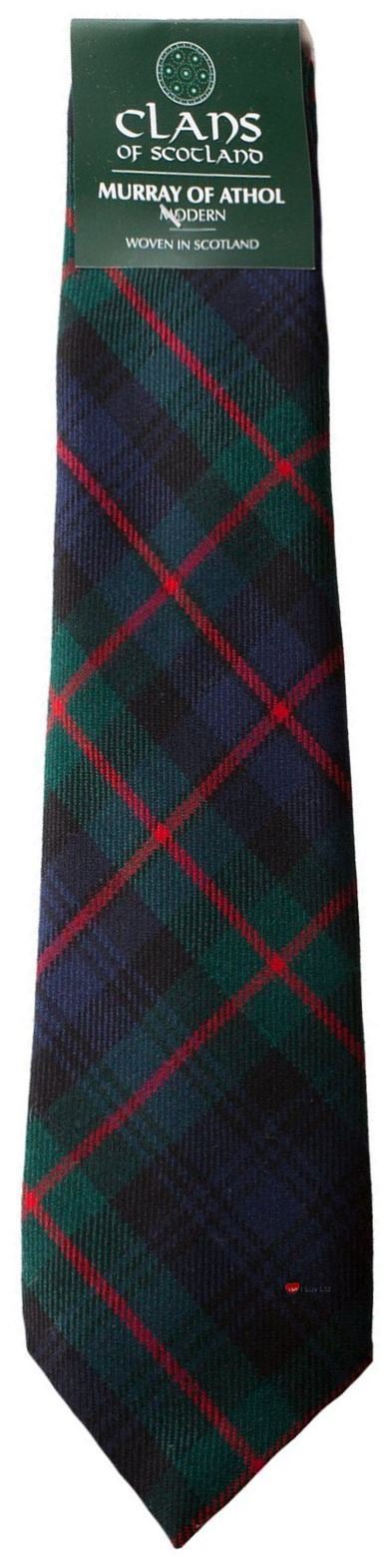 I LUV LTD Murray of Atholl Clan 100% Wool Scottish Tartan Tie