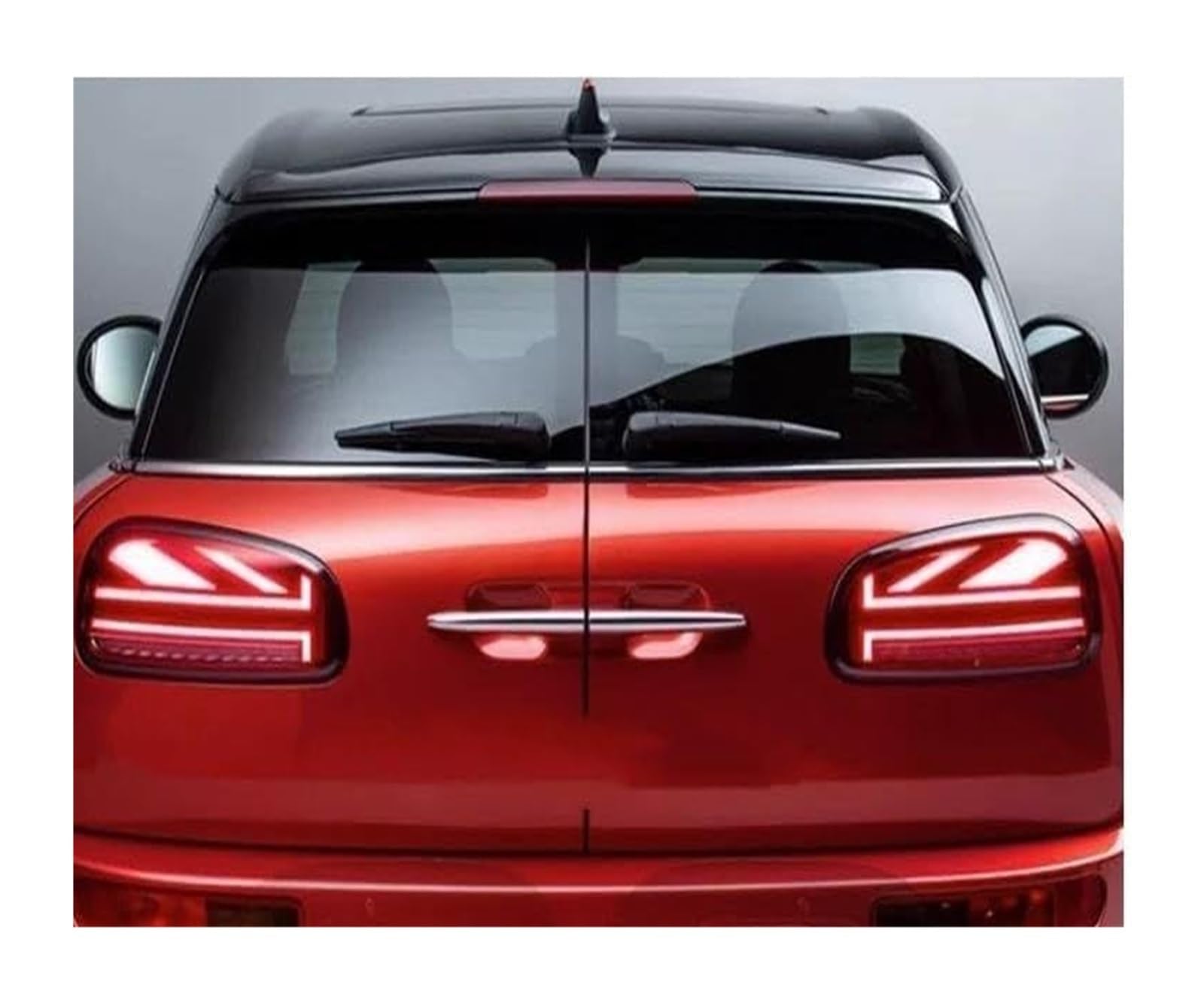 Para Cooper Para F54 Para Clubman Para JCW Luz Freno Señal Giro Conjunto Lámpara Trasera Coche Conjuntos Luces Traseras Señal Giro Espejo(2 Sides Red)
