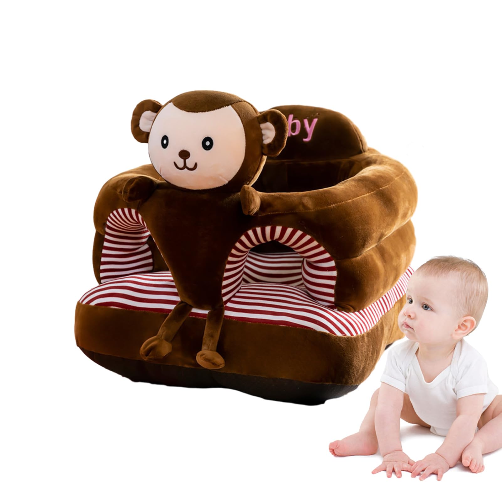 Siège d'apprentissage pour Tout-Petits - Support de siège de canapé en Forme d'animal pour l'apprentissage des Tout-Petits Assis,Chaise Douce pour Apprendre à s'asseoir pour, garçons et