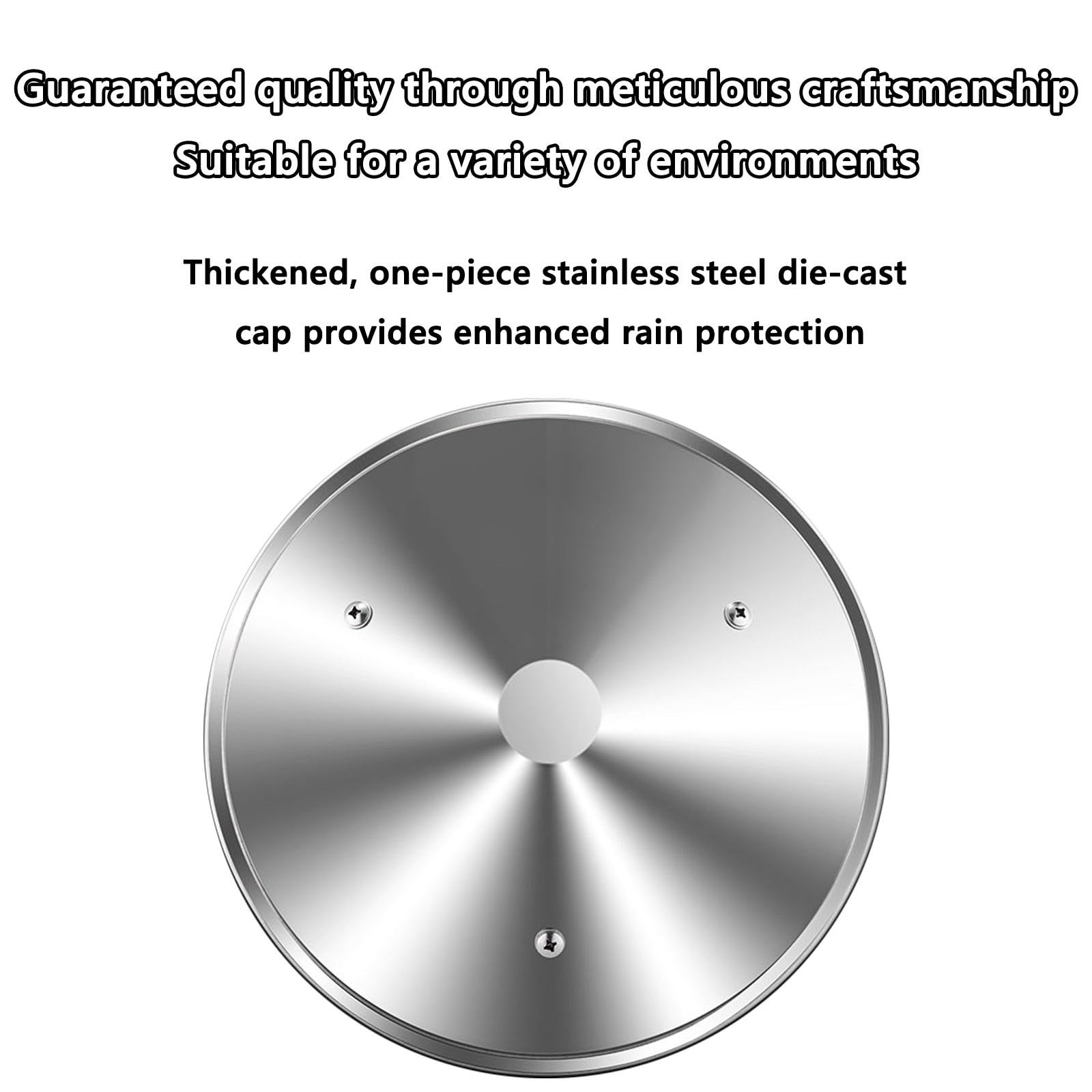 Comignolo In Acciaio Inox Per Camino, ComignolO Terminale Circolare, Comignolo Antivento Antipioggia, Fumaiolo ComignolO Canna Fumaria Camino Cappello(250 mm(9.843 in))