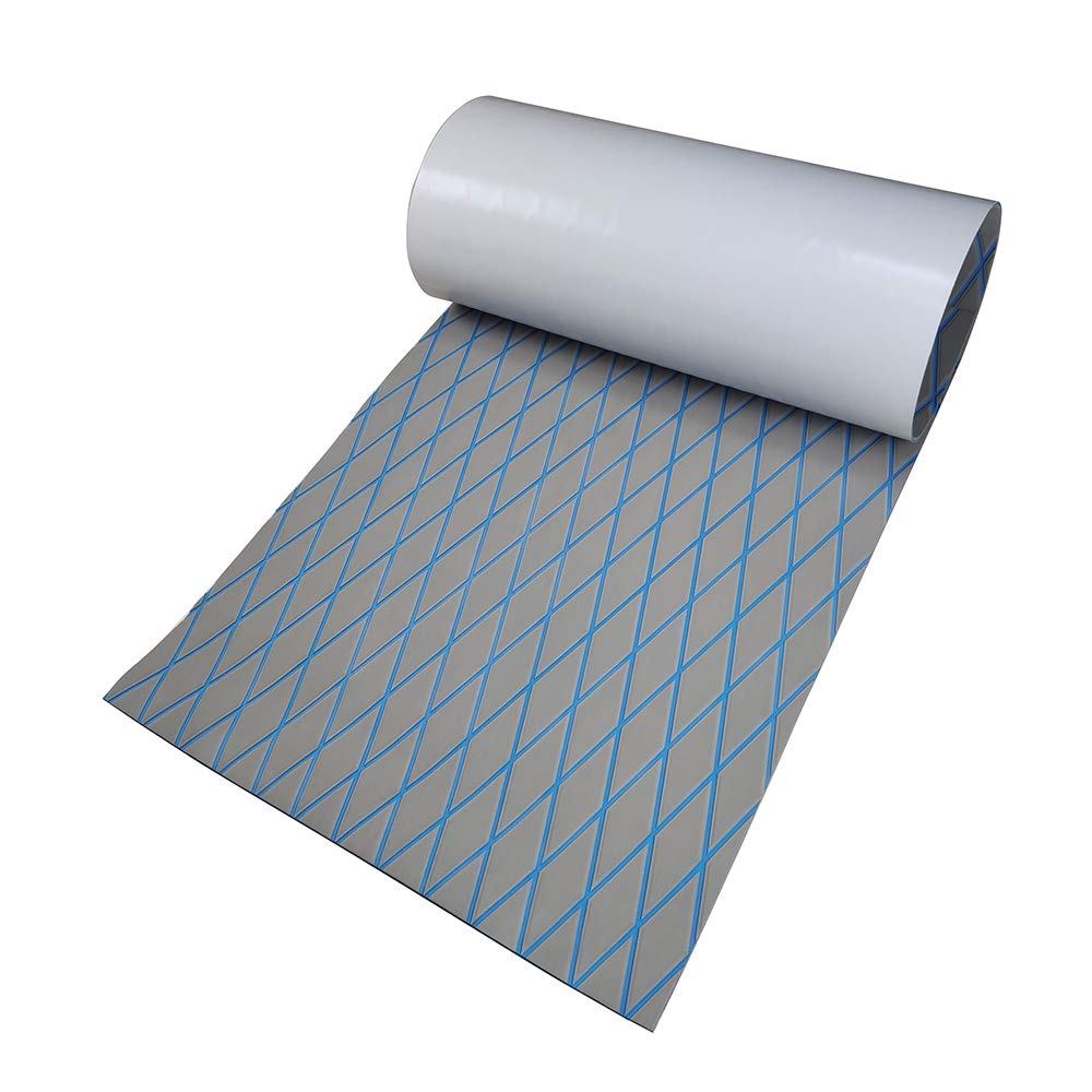 SeSiRui Boat Flooring Decking Sheet Non-Slip Bevel Edge EVA Foam Faux Teak Decking Self-Adhesive for Boat Yacht Marine Floor Carpet