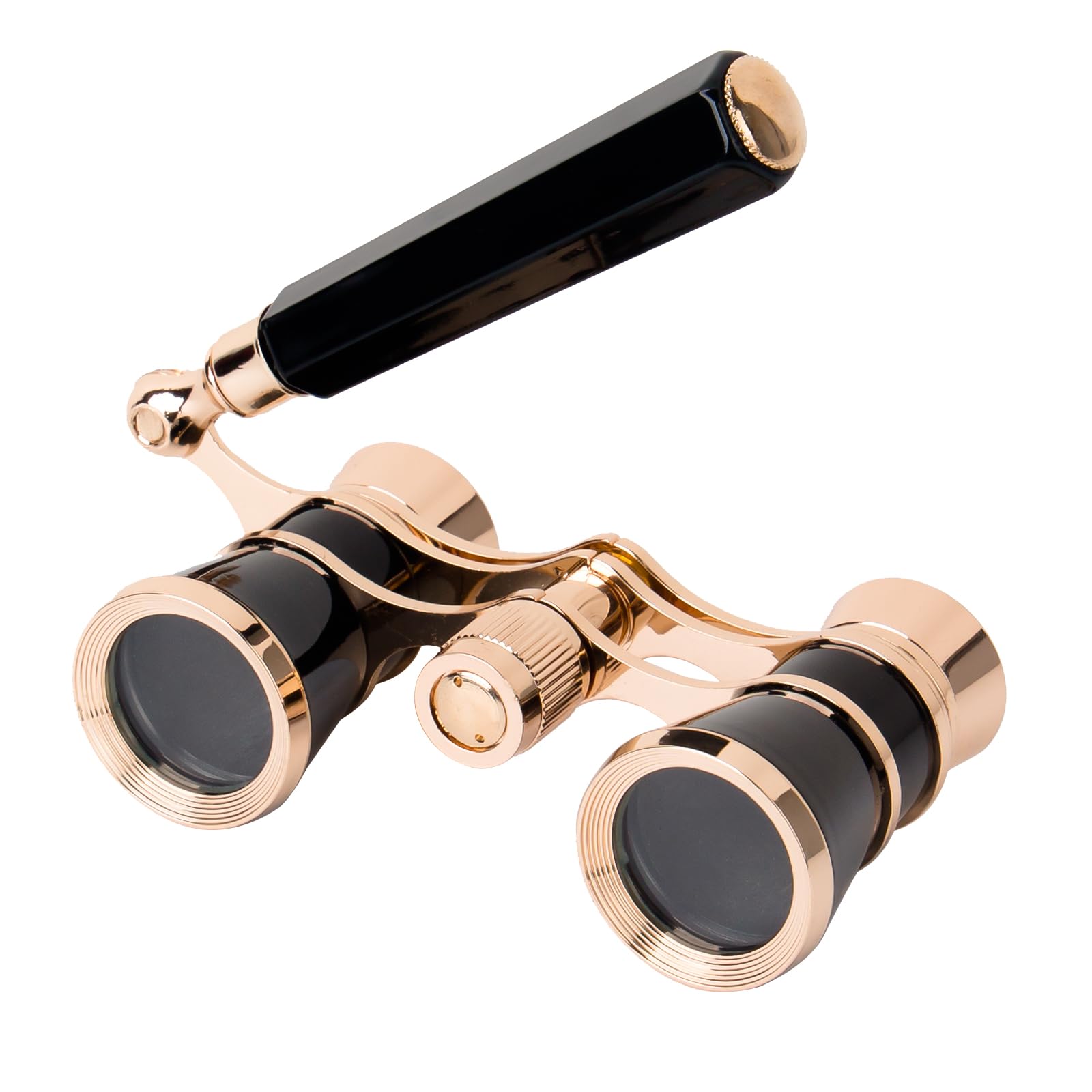SCOOYUCK Opera Glasses for Women, 3X25 Small Binoculars, Theatre Glasses with Handle, Suitable for Adults, Children in Concert Theatre Opera House (Black with Handle)