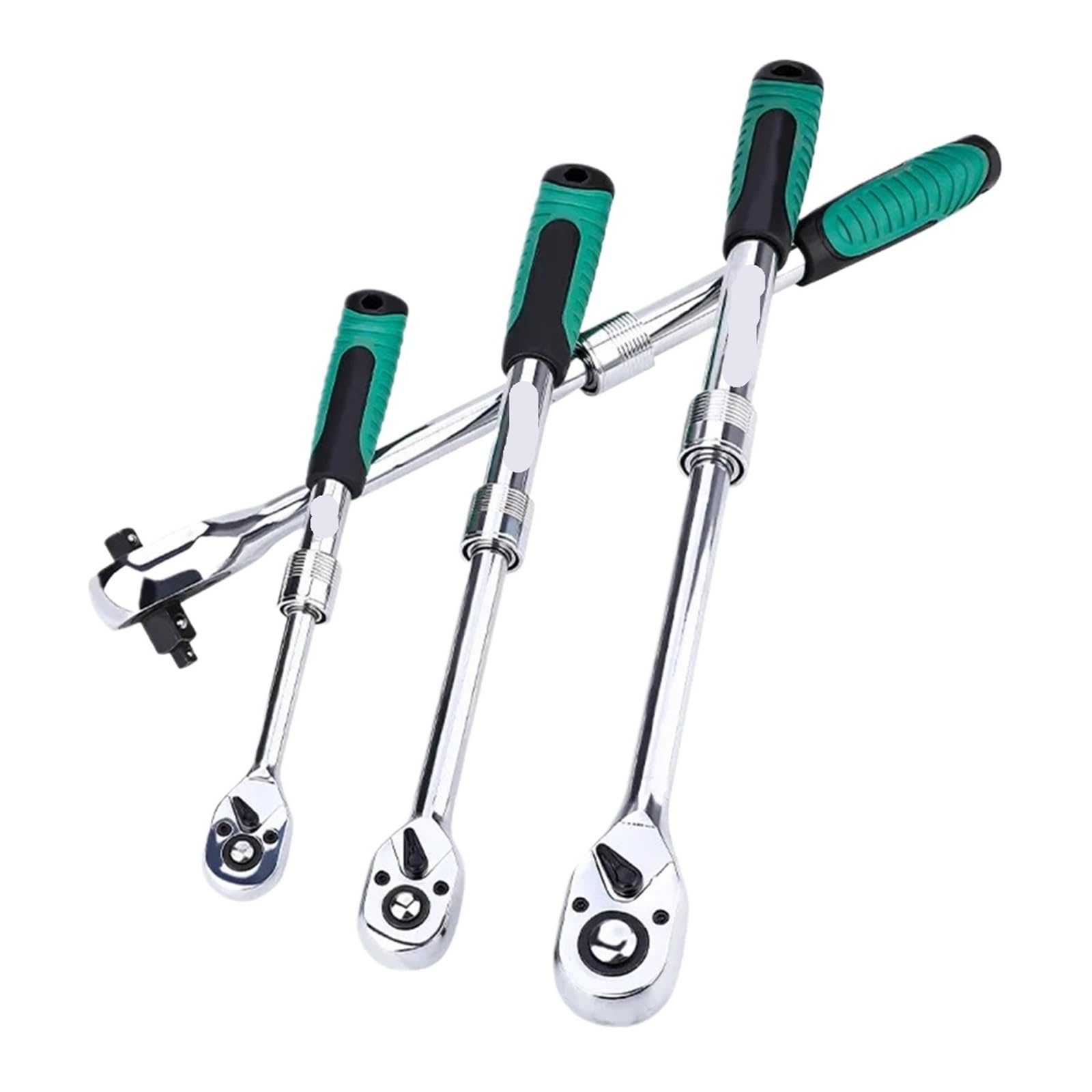 Llave Carraca Juego extensible de llave trinquete con toma for cabezal flexible for reparación automóviles, herramienta manual inglesa 72 dientes, 1/4 ", 3/8", 1/2"(Multifunctional 3in1)