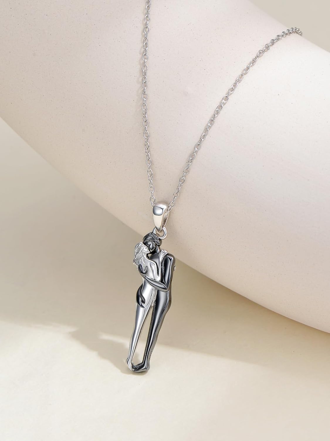 Hug Necklace for Women Hug Pendant Relationship Necklace 925 Sterling Silver Anniversary Pendant Jewelry Romantic Jewelry Birthday Gift - Image 3