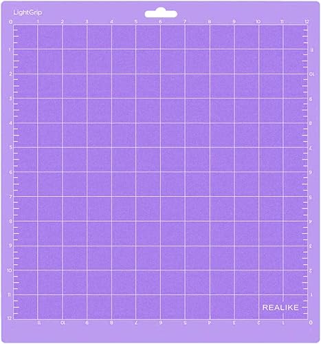 Miniatura 8 de REALIKE Alfombrillas de corte de agarre fuerte de 12 x 12 para Silhouette Cameo 54321 (3 alfombrillas) con adhesivo a cuadrícula antideslizante para