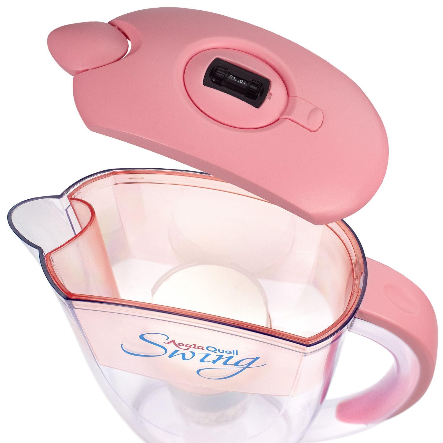 AcalaQuell® Wasserfilter Swing | rose | Aktivkohle Wasserfilter | Höchste Filterleistung - mehrschichtig | BPA u. BPB frei | ReNaWa® - Technology | Kreiert köstlich schmeckendes, wohltuendes Wasser