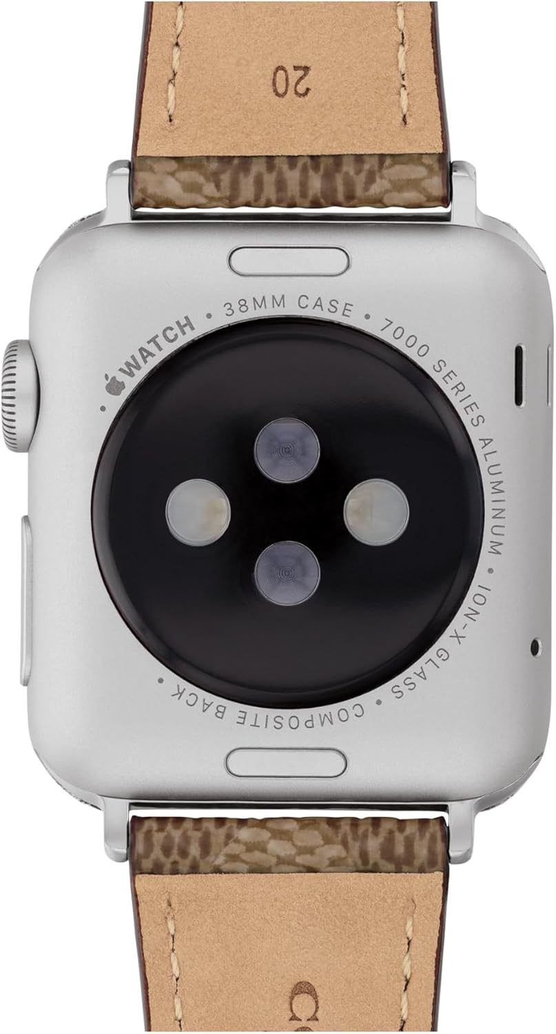 COACH Apple Watch Strap, Compatible with 38mm, 40mm, 41mm Apple Watch, Interchangeable Strap with Signature Style for a Personalized Look