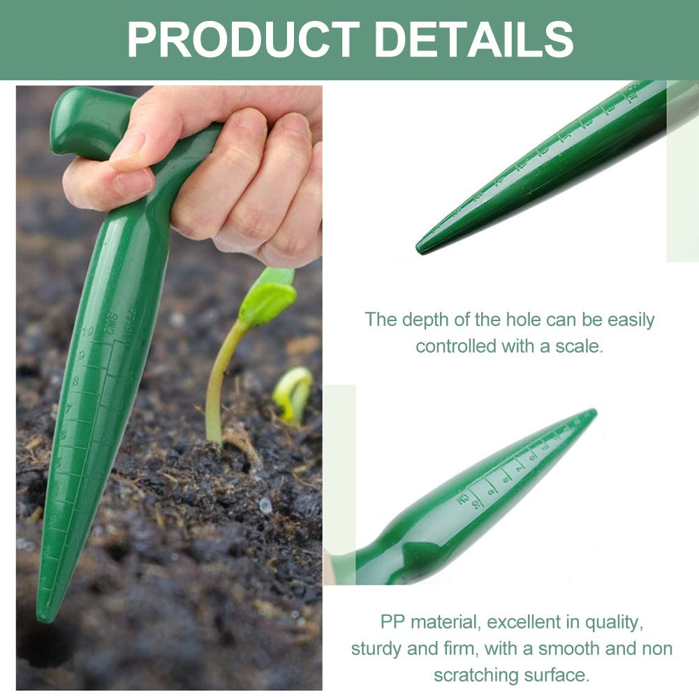 2 Pezzi Di Piantatoio A Mano In Plastica - Trapiantatore E Scavabuche Da 18 Cm - Attrezzo Da Giardinaggio Ergonomico - 2