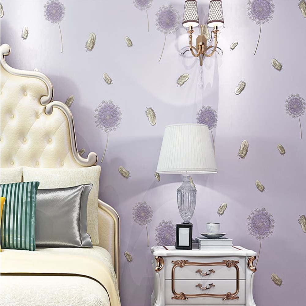 Papier peint 3D relief violet pour créer un cocon doux dans la chambre enfant