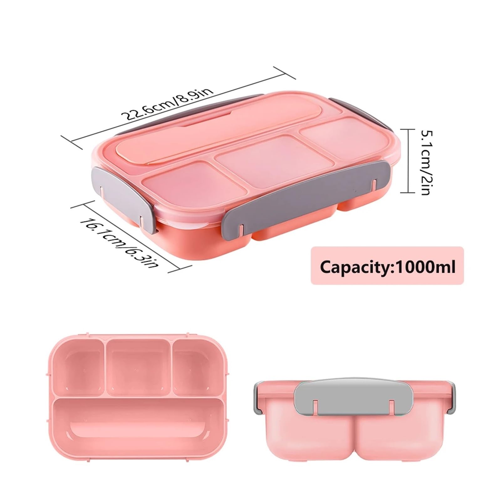 1L Plastic Electric Lunch Box Food Warmer Portable Heater for Home - Leak Proof Lunch Heating Microwave Food Containers(Blue)