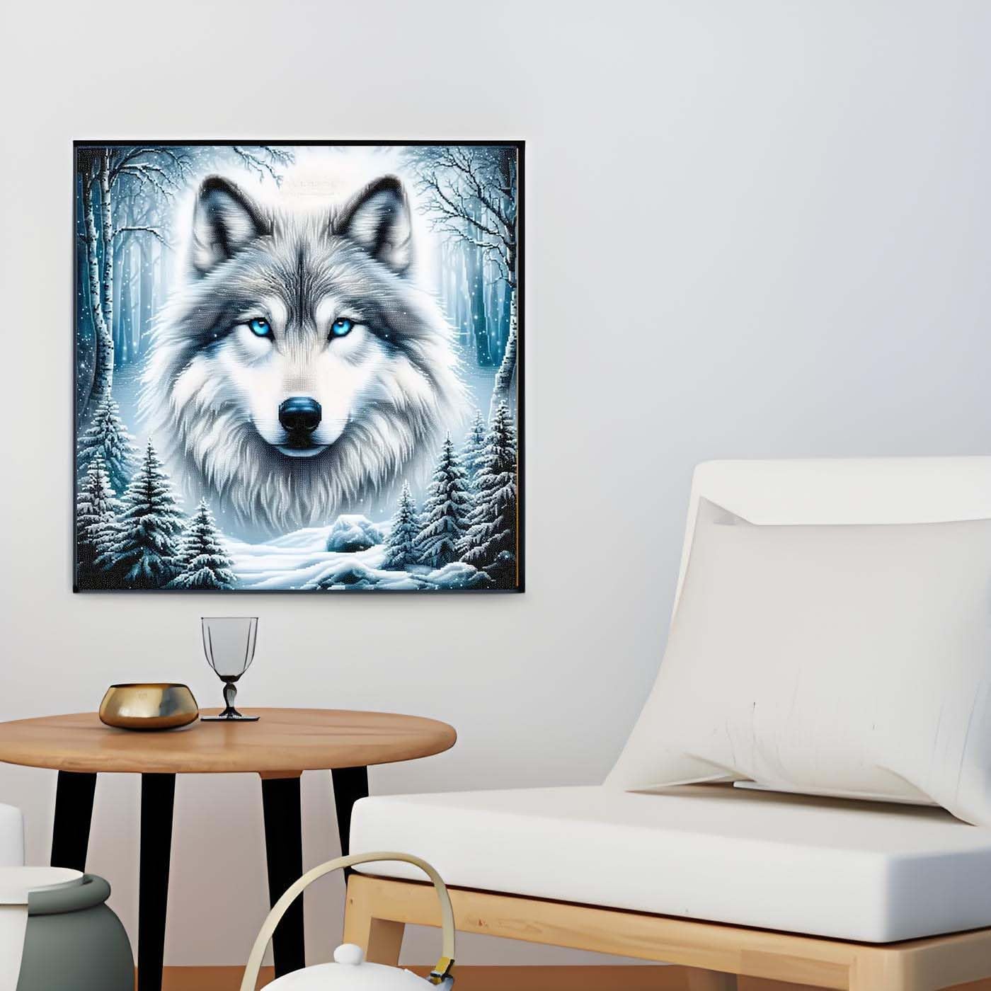 ZGDYi 5D Diamond Painting Wolf – 30x30 Cm, Vollbohrer Rund, Inkl. Werkzeug, Für Erwachsene & Kinder