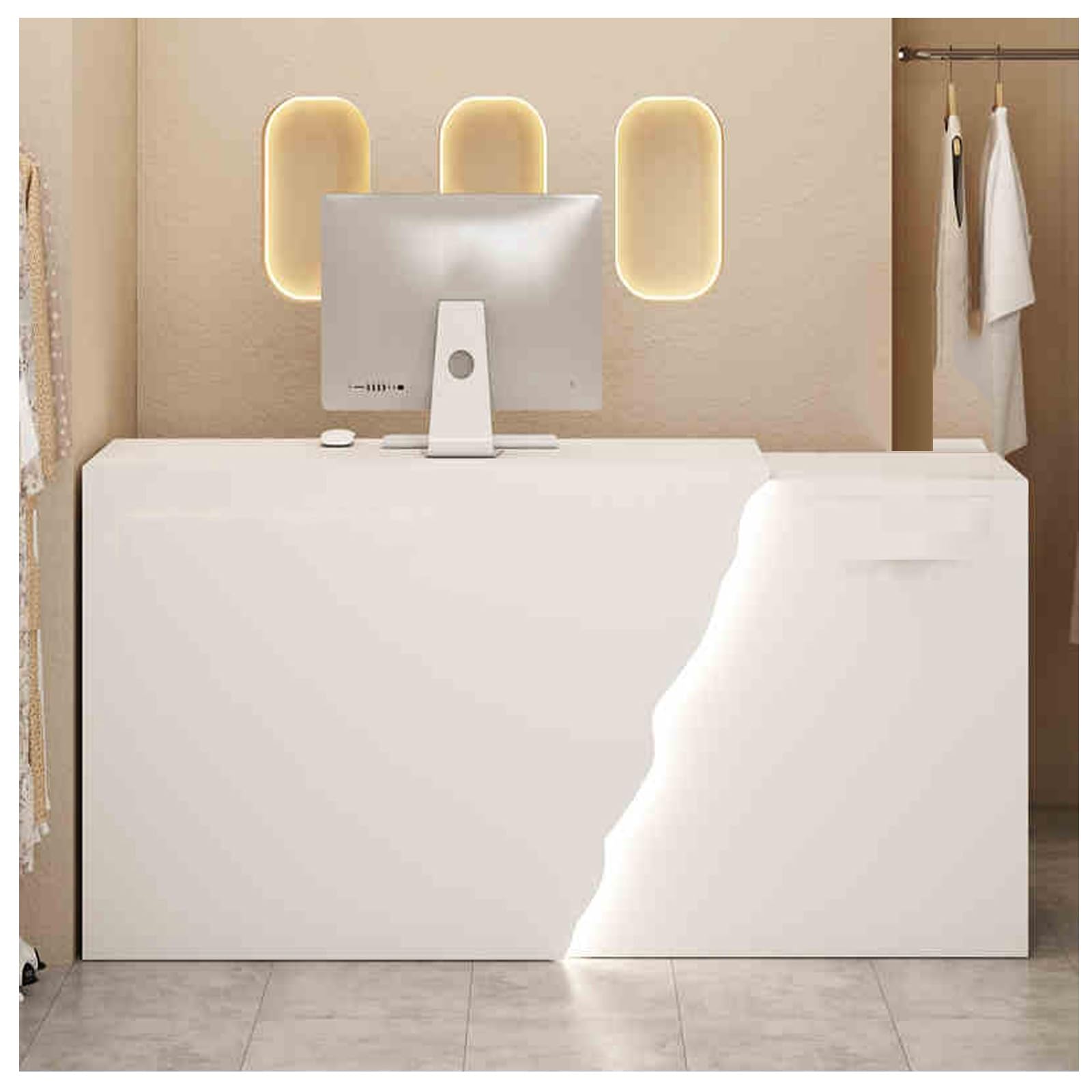 LED-Leuchte für den Empfang, klein, modern, 120 x 60 x 80 cm (L x B x H), für Schönheitssalon, Bekleidungsgeschäft, Lobby E-1