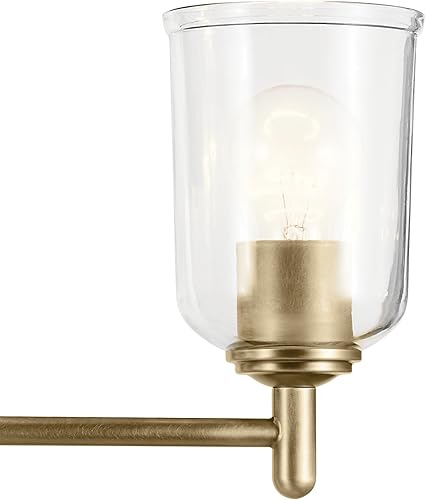 Miniatura 9 de Kichler, Shailene 43671BK - Lámpara de araña de 5 luces con cristal satinado grabado en color negro, 43671BK