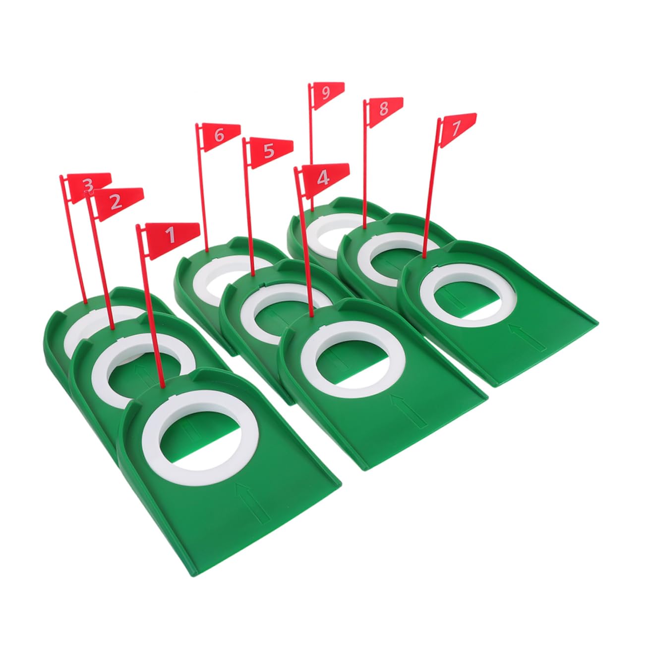 Toddmomy 9pcs Golf Putter Practice Indoor Set Putter Training Numbered Flags for Home or Outdoor Use