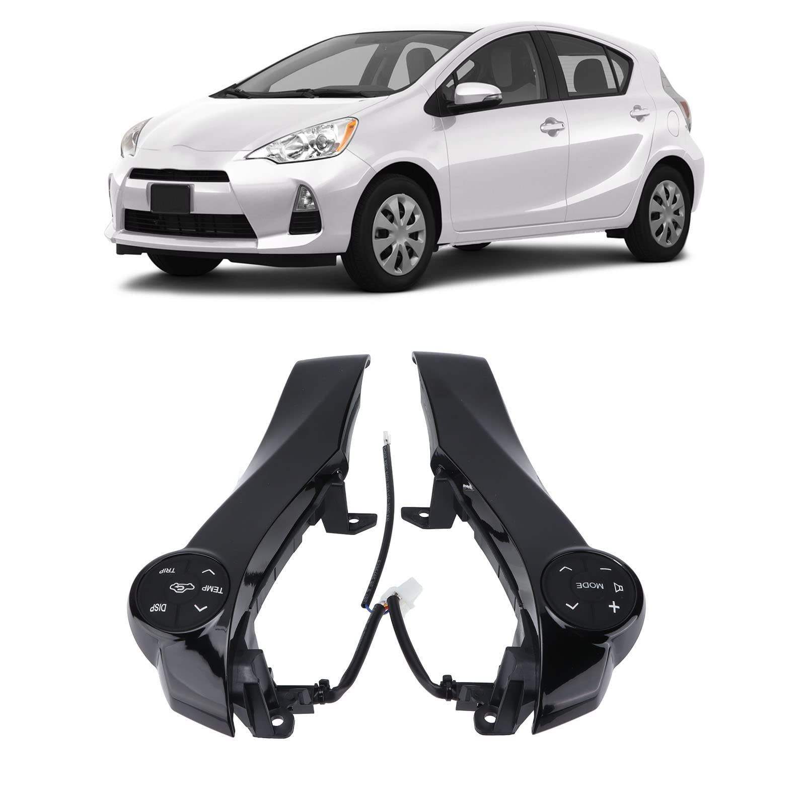KIMISS Interruttori di Controllo del Volante per il Periodo 2009-2014, Sostituzione dei Pulsanti Multifunzione per Auto Migliore Esperienza di Guida