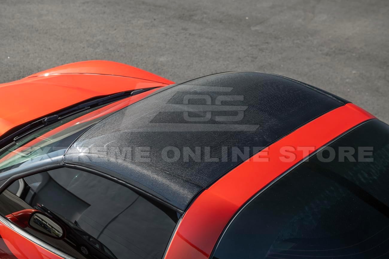 Compatible with 2005-2013 Corvette C6 Base & Grand Sport Models | GM Factory Style Carbon Fiber Replacement Top Targa Removable Roof Panel ROOF-1214-BKCF
