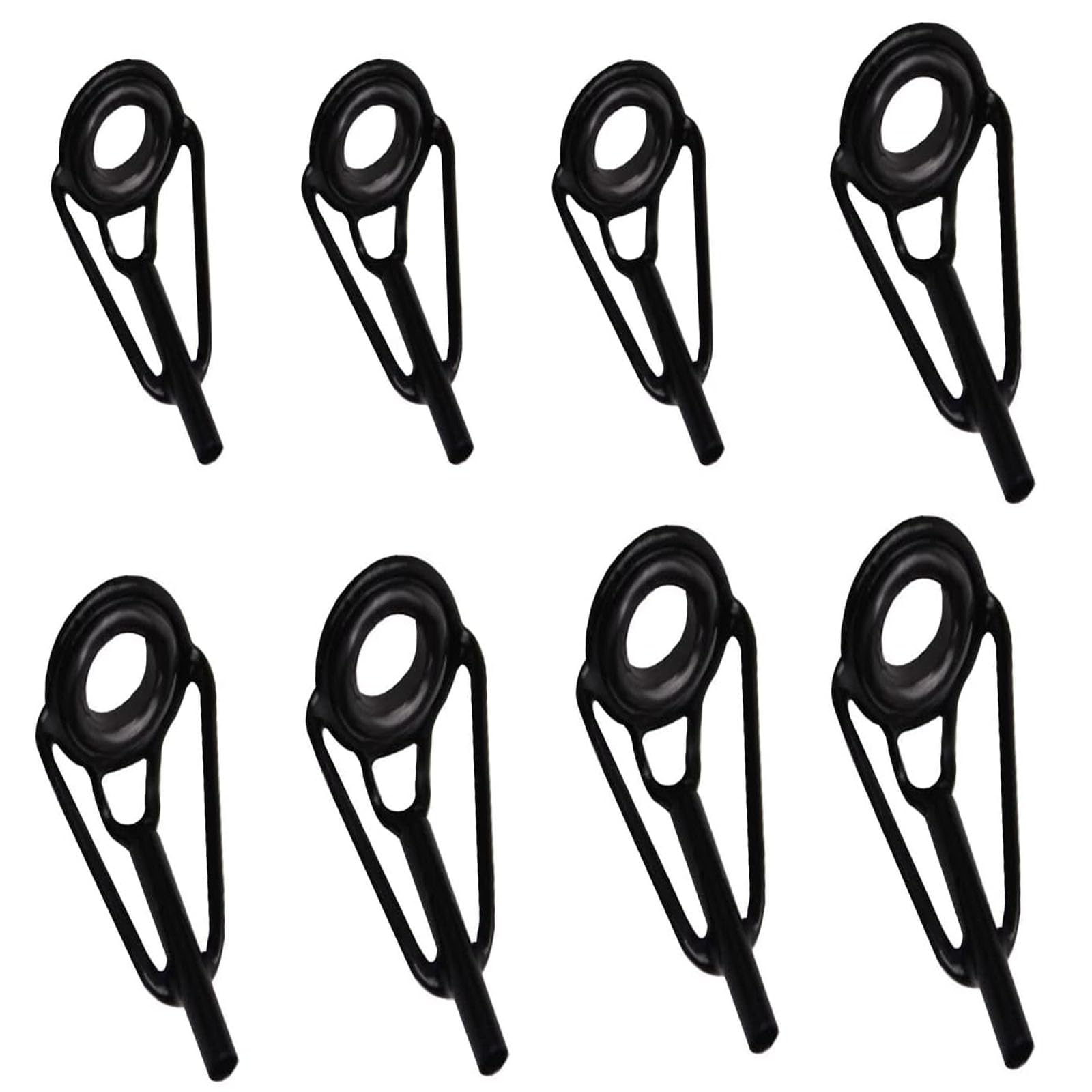 Kit 8 Anelli Guida Per Canna Da Pesca - Ricambio In Acciaio E Ceramica Per Punta Canna (Nero) - Foto 9