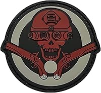 Vista 1 de Gafas de visión nocturna (NVG) - Parche táctico de goma de PVC moral Respaldo de gancho y bucle