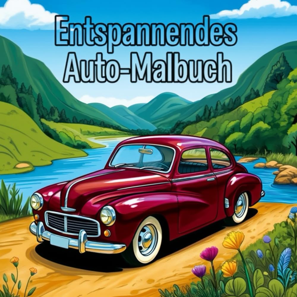 Entspannendes Auto-Malbuch: 50 detailreiche Automotive-Motive zum Entspannen und Abschalten – perfekt zum Stressabbau und kreativen Ausmalen