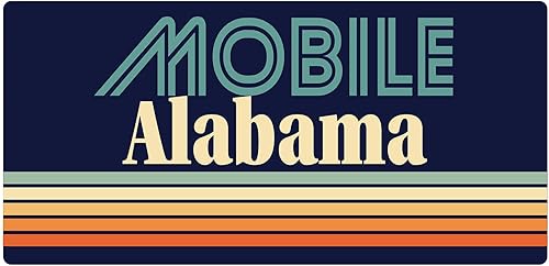 Mobile Alabama - Imán para nevera (5.0 x 2.6in), diseño retro