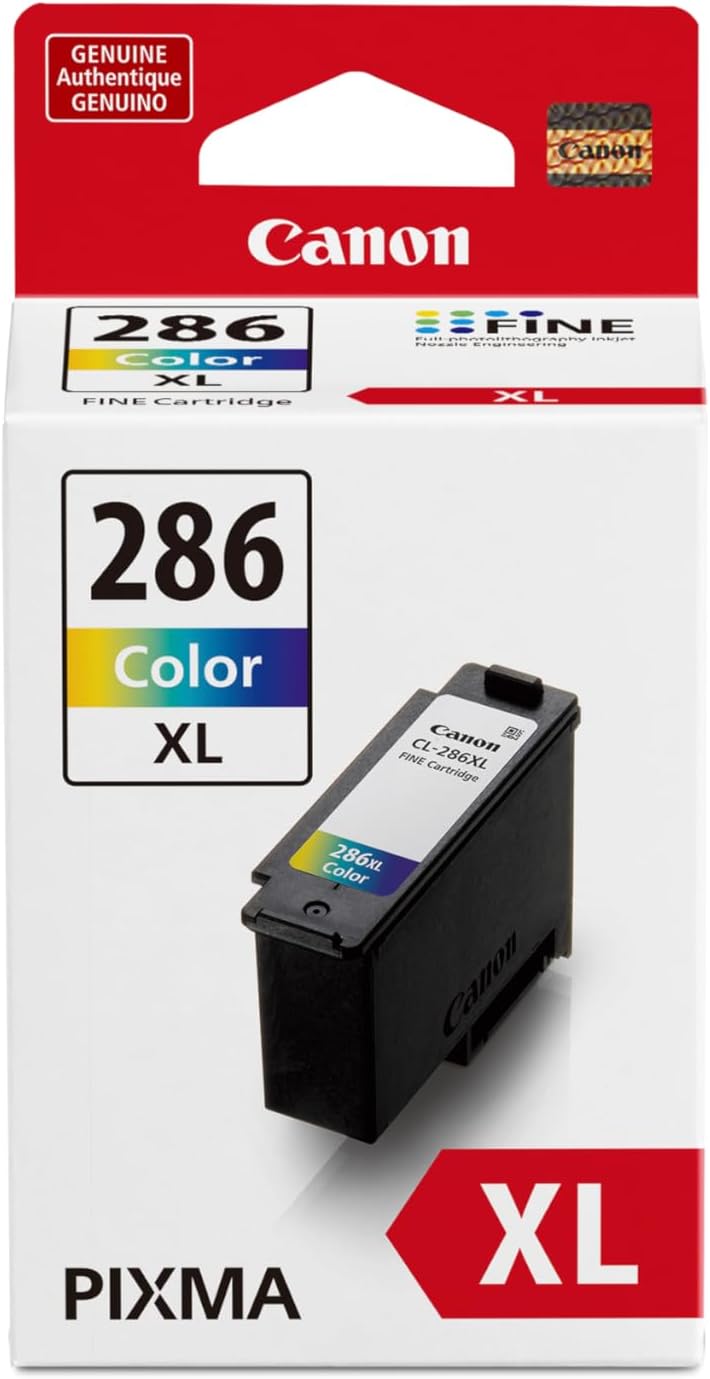 Canon CL-286 XL Genuine Color Ink Cartridge, Compatible with TR7820, TS7720/7722