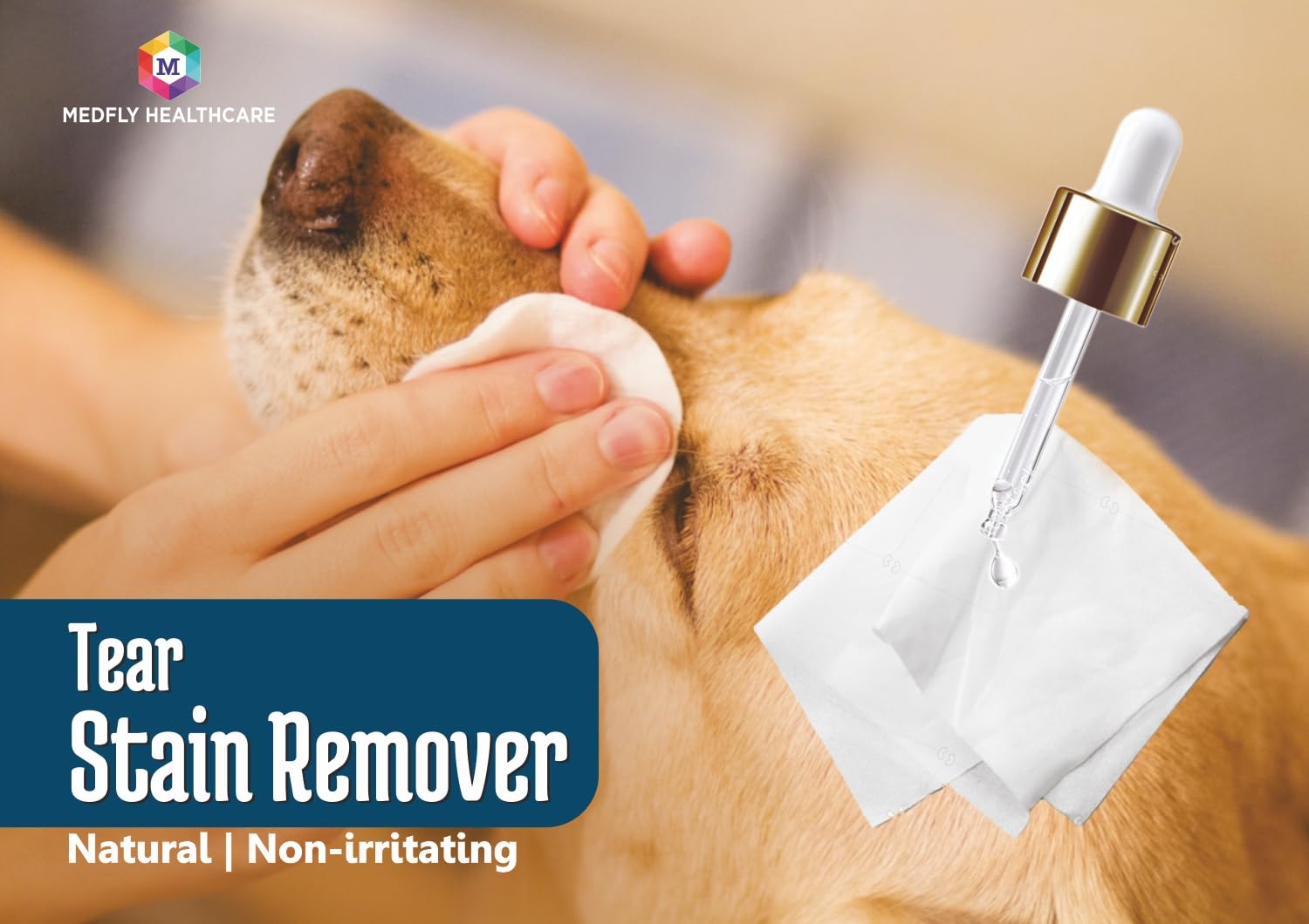 Medfly Healthcare VisioNex Tear Stain Remover for Dogs & Cats, 50 ml, Pet Eye Care Formula 1